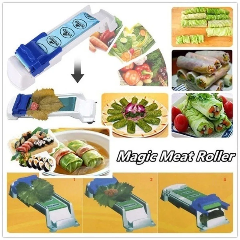 DIY Vegetable Meat Rolling Machine Kitchen Gadget Meat Rolling Tool Grape Leaf Roller Portable Wrapping Cabbage Tool