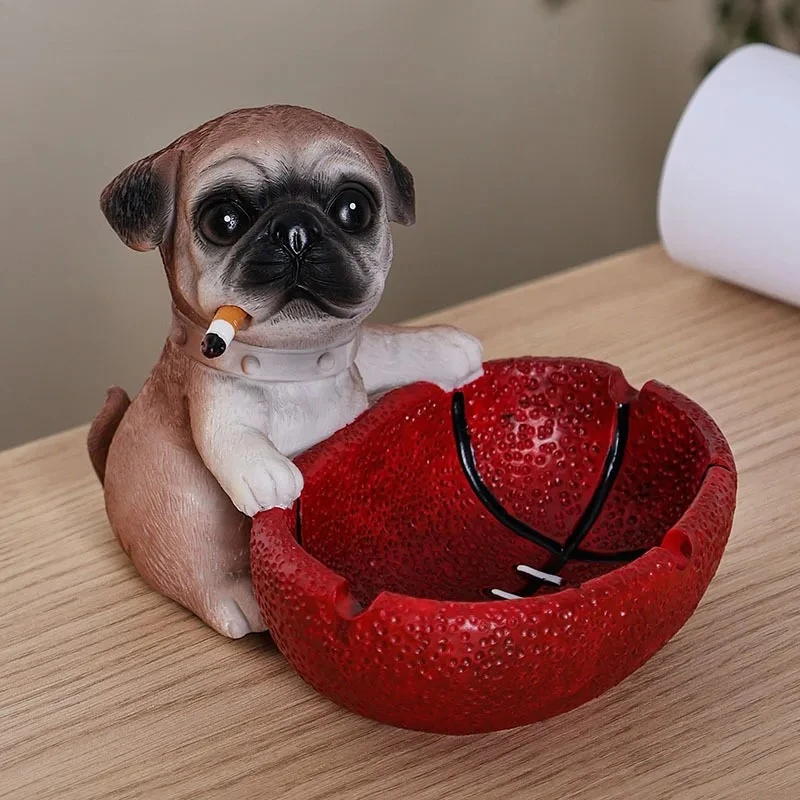 

Креативная баскетбольная пепельница для щенка, украшение стола, аксессуары для курения, портативная ветрозащитная пепельница для курения собаки, подарок для парня