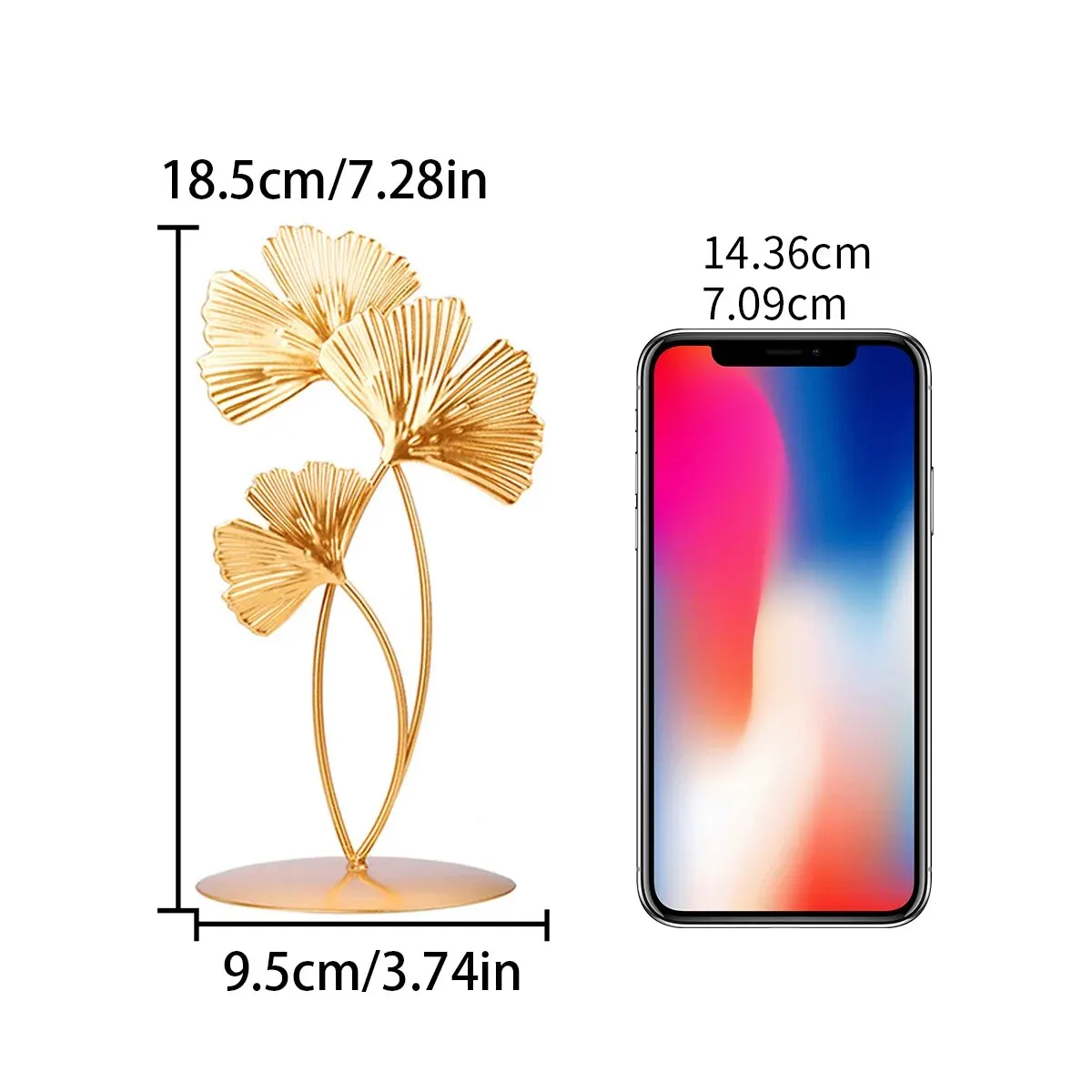 1 قطعة ورقة الجنكة الذهب الحرف الحديدية الديكور الحديثة الإبداعية غرفة المعيشة تلفزيون خزانة خزانة مشروبات شوان غوان ديكور المنزل