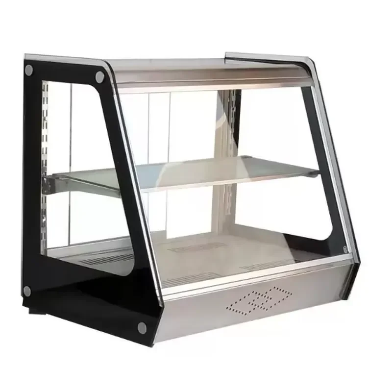 Commercial Glass Food Warmer Showcase Table Top Warmer Display Warming Showcase Snack Machine