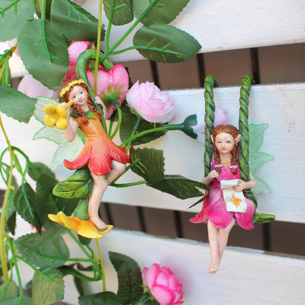 3pc Tree Vine Flower Fairy, Creative Garden Bonsai Decoration Pendant, Home Multi Scene DIY Decoration Crafts Pendant