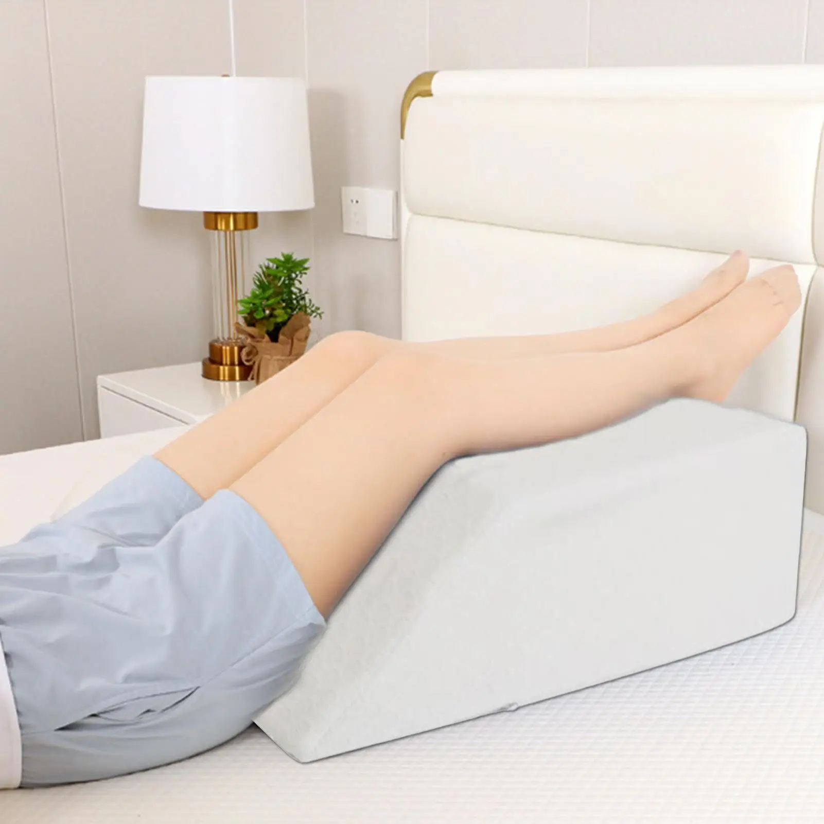 

Leg Elevating Pillow Soft Breathable Foot Support Bed Wedge With Removable Cover Leg Wedge For Elevation For Sofa Couch Bedroom