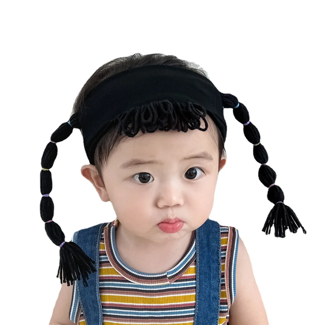 Çocuklar için bebek peruk örgülü bantlar büküm Hairbands el yapımı kafa çember saç bantları Styling şapkalar aksesuarları hediye