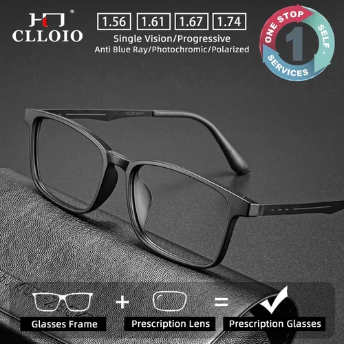 CLLOIO gafas graduadas ultraligeras Unisex Anti rayos azules gafas de lectura fotocromáticas para miopía gafas polarizadas progresivas