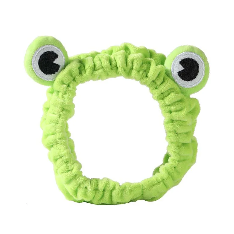 Cute Frog Makeup Headband Girls Plush Funny Fish Carrot Elastic Hair Bands Women Hair Accessories Colorful Sun Flower Hairband