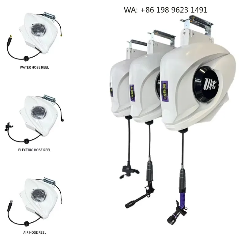 3-in-1 Water/Air/ Retractable Hose Reel-New China-Chic Design Pressure Cleaning for Commercial & Home Auto Detailing