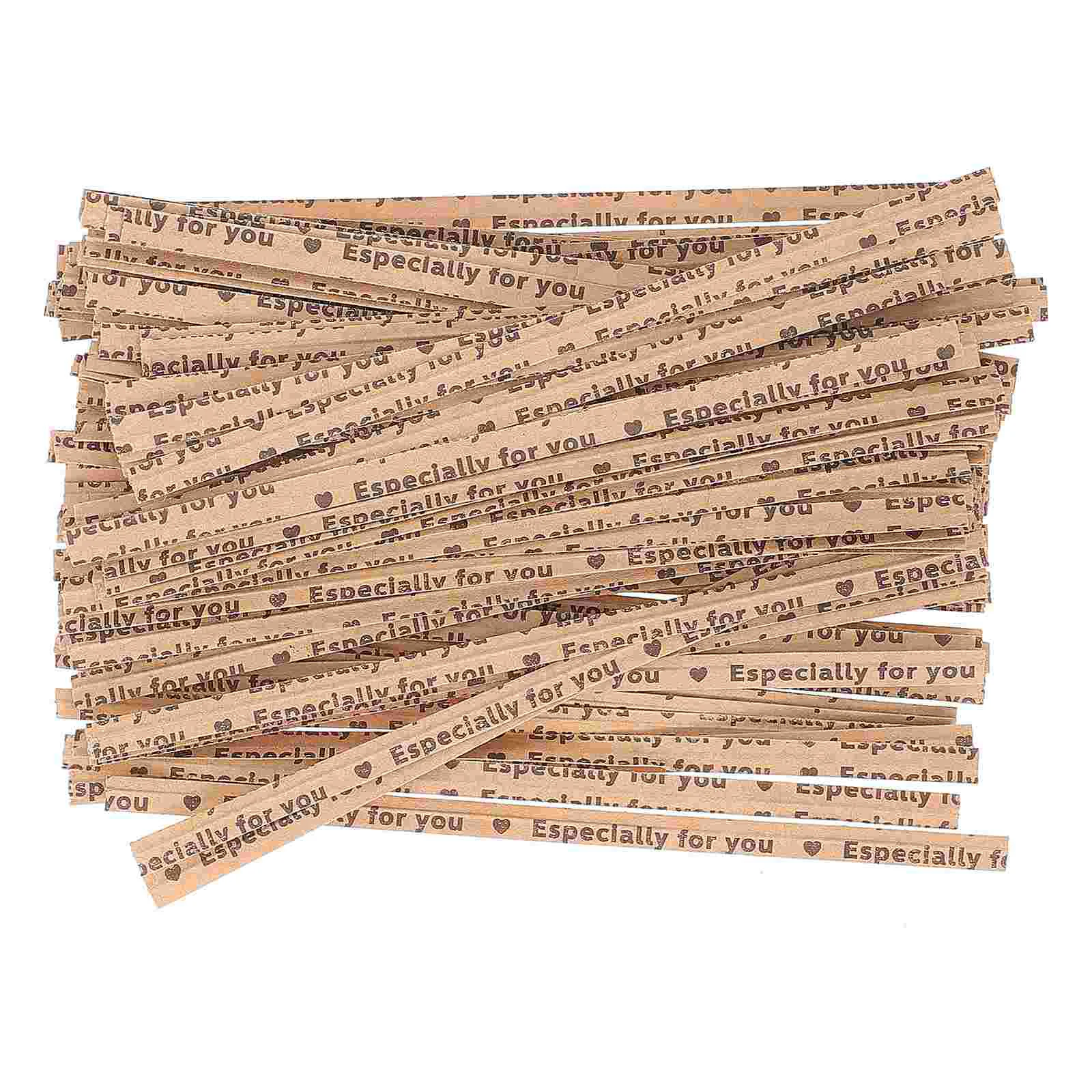 1000 Pcs Shredded Bread Cello Bag Twists Ties for DIY Kraft Paper Vellum Reusable Candy