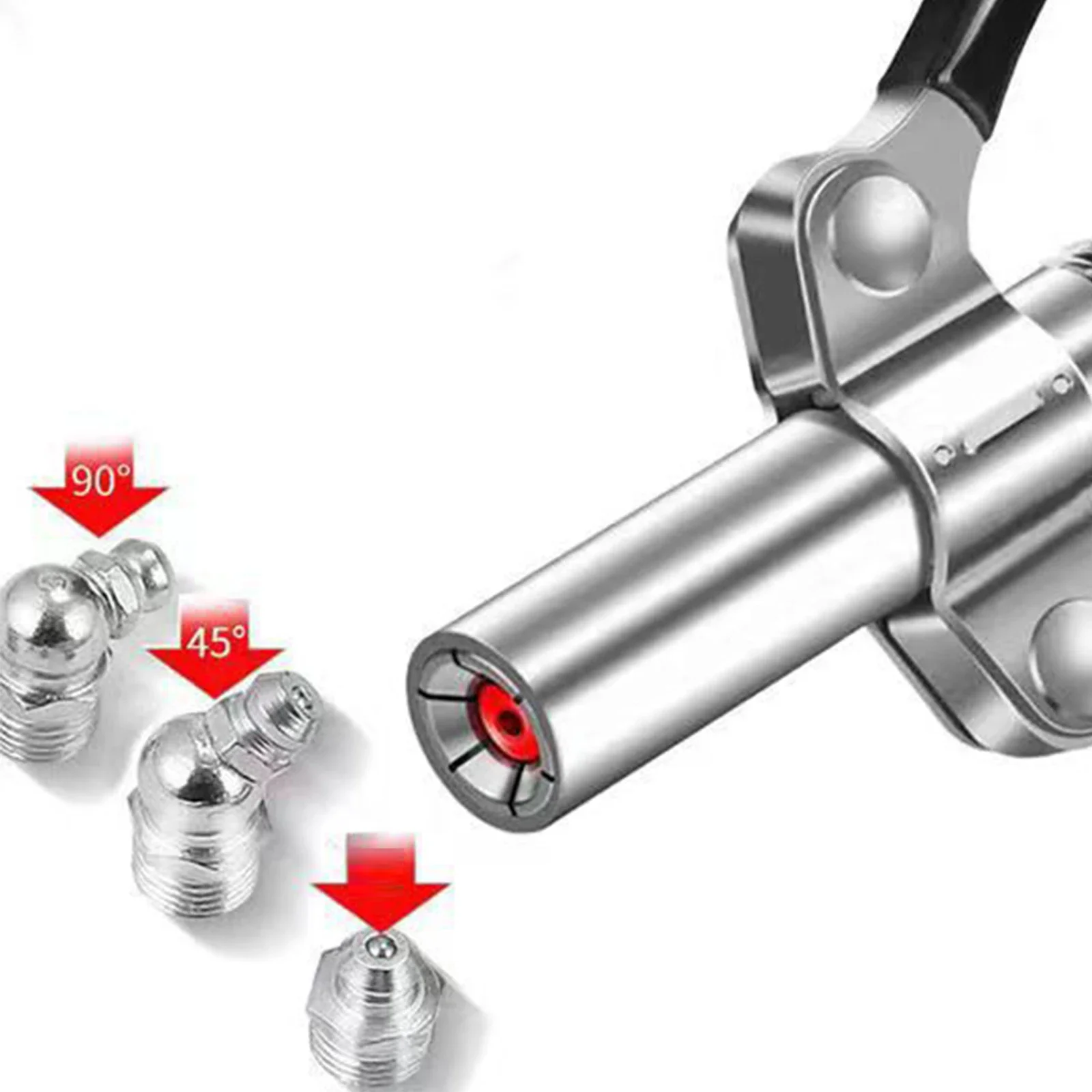 Grease Gun Coupler Gear Lock Pliers High Pressure Grease Nipple Grease Nipple New Style Grease Gun 10000 PSI NPTI/8 Auto Syringe