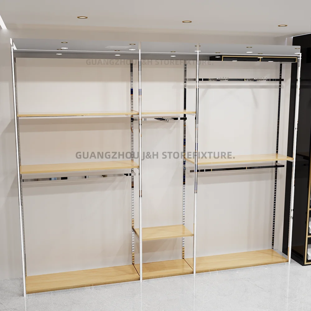 Rak Pajangan Butik Toko Pakaian Rak Pakaian Ritel Rak Pakaian Rak Pajangan Garmen Furnitur Toko Pakaian