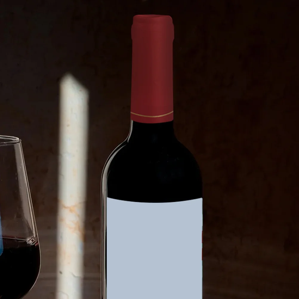 

100 Pcs Wine Bottle Shrink Caps Red Sealing Film Heat Sleeves Plugs Capsules for Bottles