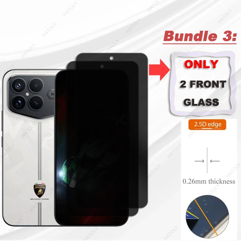 Anti-spy Glass For Xiaomi Redmi K90 Glass Privacy Screen Protector For Redmi K90 Pro Max Champion Edition Camera Lens Protector
