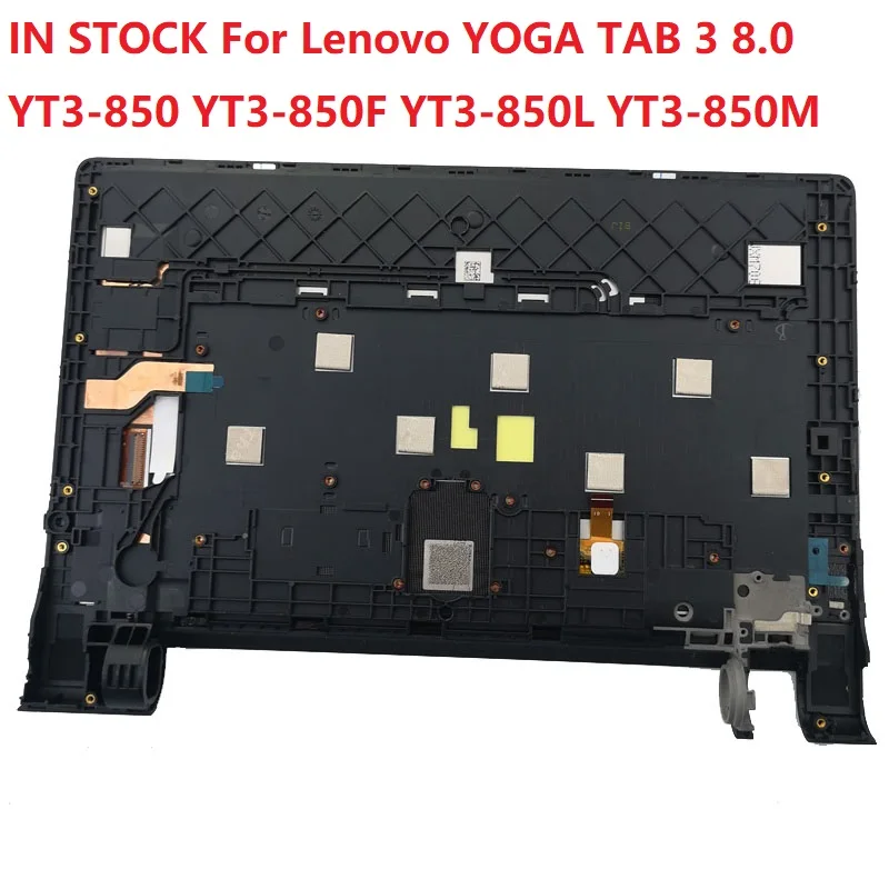 Dla Lenovo YOGA TAB 3 8.0 YT3-850 YT3-850F YT3-850L YT3-850M ekran LCD i wyświetlacz dotykowy Digitizer zgromadzenie z ramką