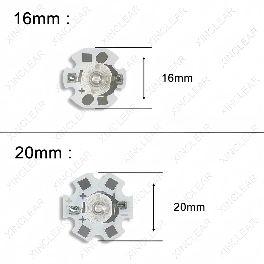 10pcs 1W 3W High Power LED Diodes Warm Cold Natural White Red Green Blue Yellow Royal Blue 450 660nm Deep Red With 20mm Star PCB