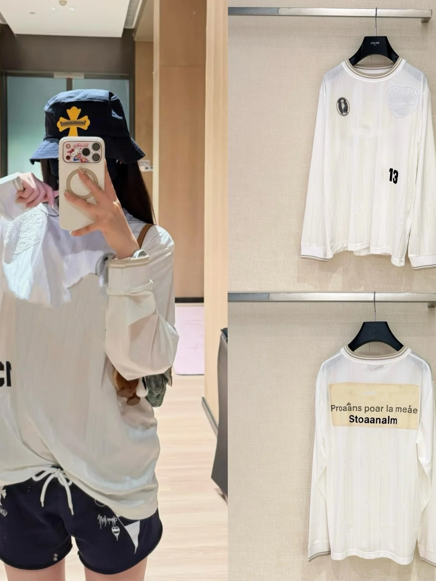 Casual Lazy Style Long Sleeve Women's T-shirt Loose Letter Print Ball Game Style Slimming Versatile Top Trendy Commute Style ...