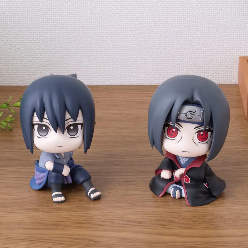 Anime Naruto 9 Cm  Action Figure Uchiha Sasuke Itachi Naruto Kakashi Model Toys Car Decoration Doll Birthday Gift