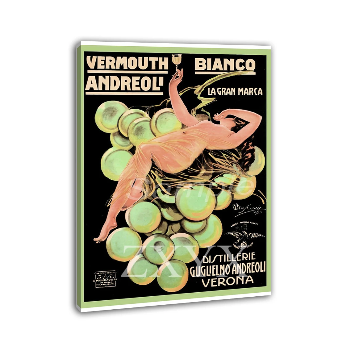 Vintage Vermouth Bianco Poster Advertising Framed Poster Print Home Decor Wall Art Painting Oil Canvas