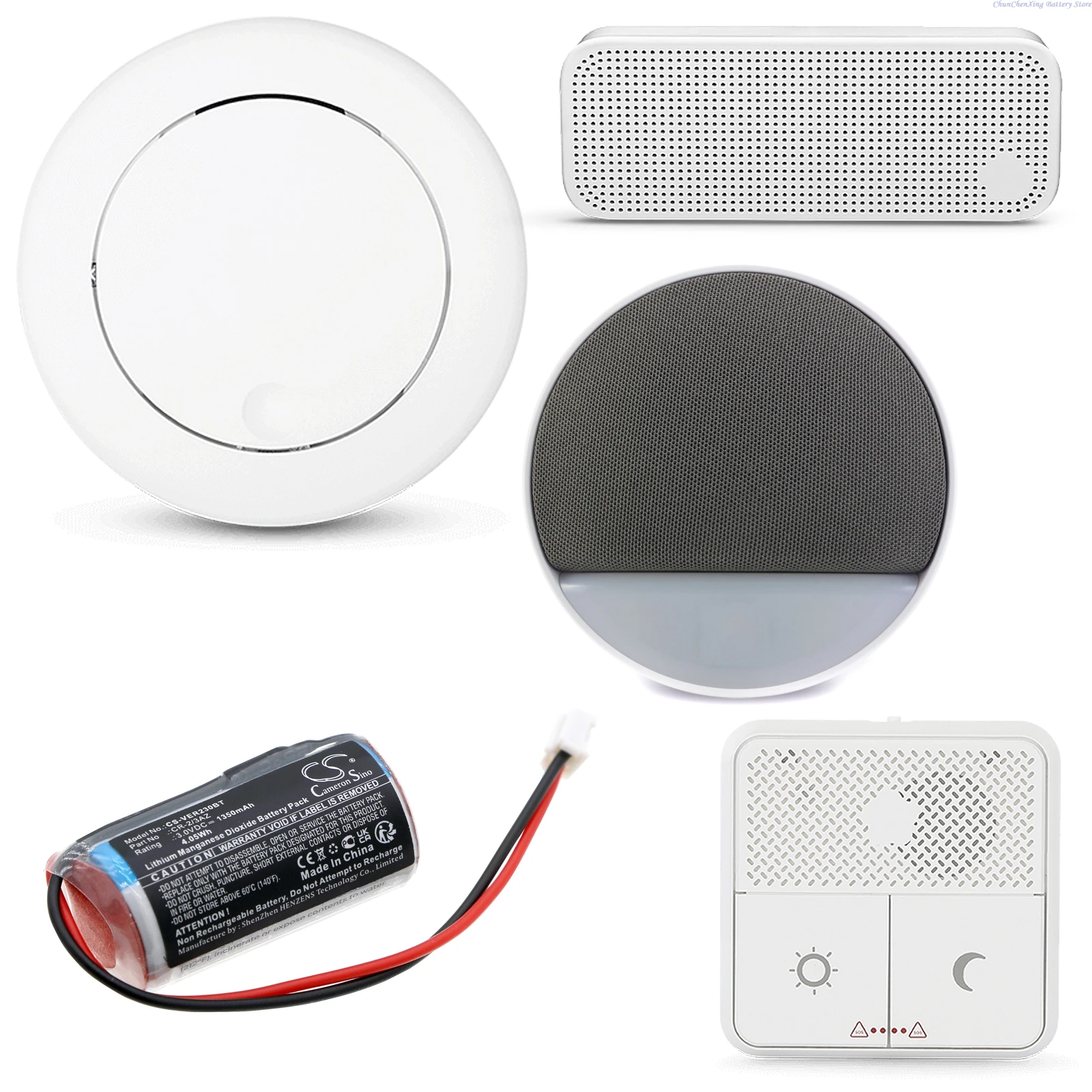 3.0V 1350mAh Alarm System Battery for Verisure Roykvarsler Voice Sirene Nattsikringspanel Voiceq Camera Detector Night Contro