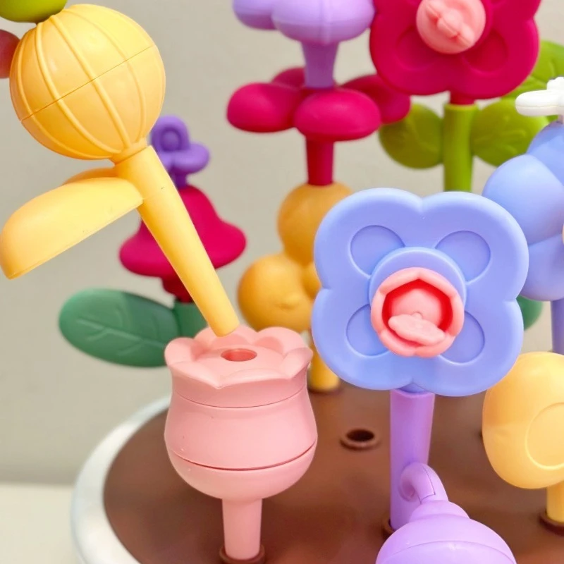 ตัวต่อดอกไม้แบบซ้อนได้ สร้างสรรค์ น่ารัก ของเล่นประกอบเอง กระถางดอกไม้ ตัวต่อเสริมพัฒนาการ ของขวัญสำหรับเด็ก