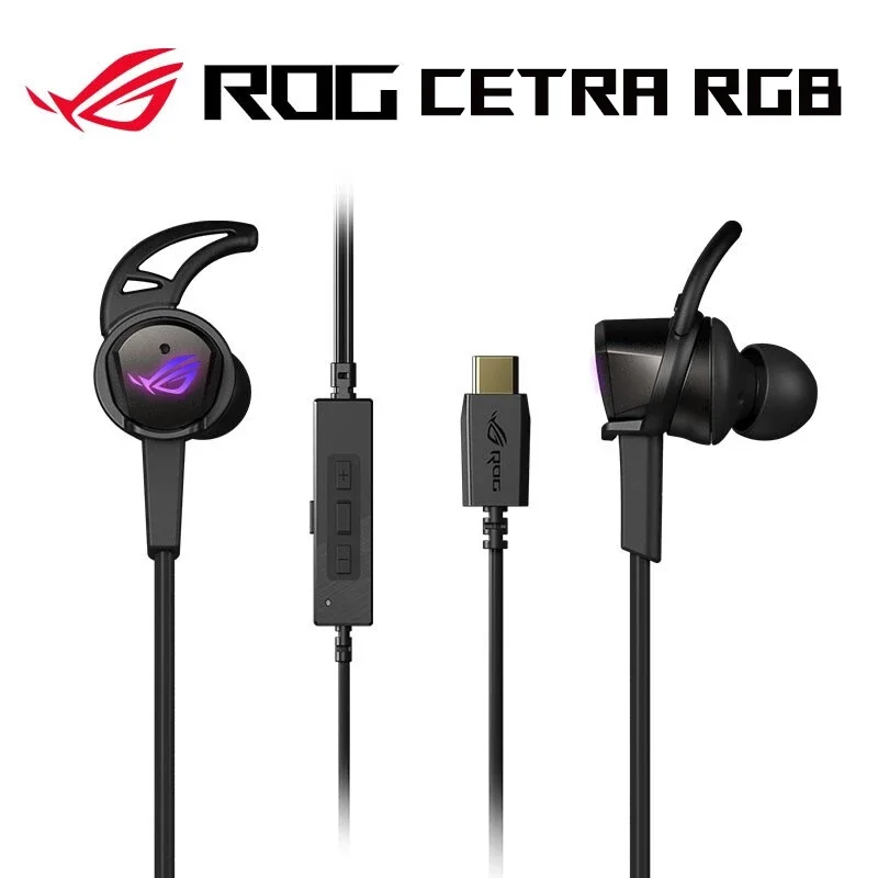 ASUS ROG Cetra RGB Cetra II In-Ear Headset Rog Phone Type-C Gaming Earphone ANC Active Noise Reduction Surround 7.1 Sound Effect