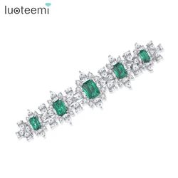 LUOTEEMI New fashion Cubic Zirconia high quality Hair Barrette for Women  elegant girl hair Jewelry Brilliant Accessories