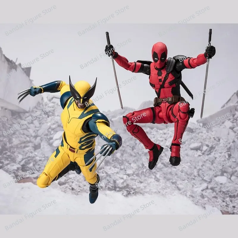 

Оригинальная коробка Bandai SHF in Shock DEADPOOL and WOLVERINE SET Фигурка Готовая модель Комплект аниме Полная экшн-игрушка в подарок для ребенка