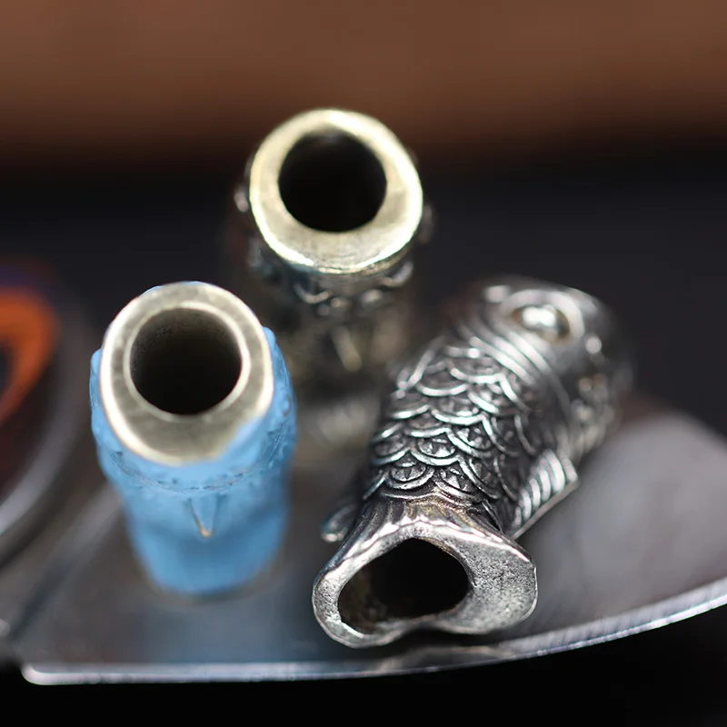 Koinobori Brass Knife Beads Carp Koi Fish EDC Outdoor DIY Paracord Woven Lanyard Pendants Umbrella Rope Bracelets Accessories view 5