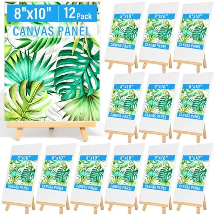 

Painting Party Kit for Adults,Pack 8 x 10 Inch Boards Wooden s Sts for Group Painting Sip Paint Night