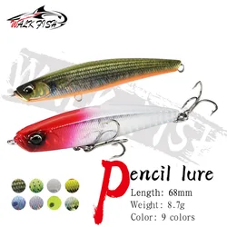 WALK FISH 68mm 8.7g Sinking Pencil Fishing Lure Stickbait Pesca Fishing Tackle Saltwater Bass Lipless Minnow Wobbler Hard Bait
