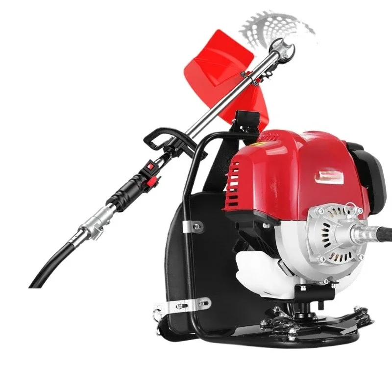

Lawn mower four-stroke backpack type high-power lawn mower multi-functional soil loosening