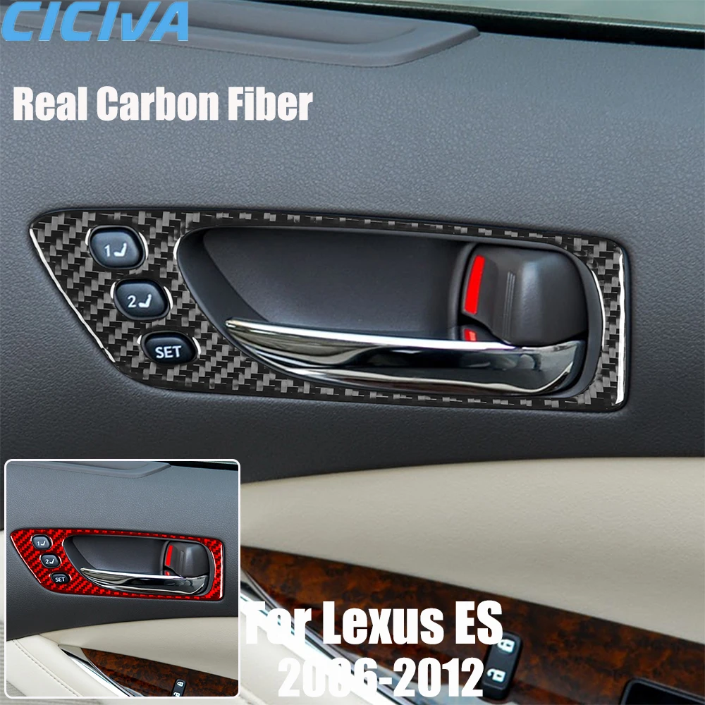 

Real Carbon Fiber Car Accessories Door Handle Trim Cover Soft Sticker For Lexus ES240 ES350 2006 2007 2008 2009 2010 2011 2012