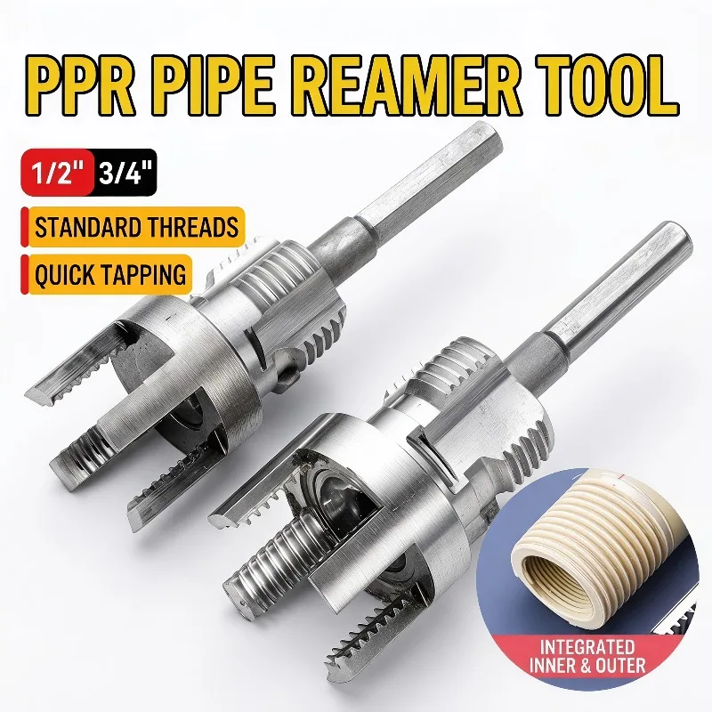 1/2 3/4 Inch PPR PVC Pipe Threader High Carbon Steel Inside & Outside Thread Cutting Tool Pipe Tap Die for Water Pipe Plumbing