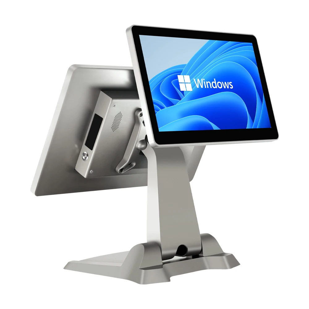 Commercial Off-Grid All-In-One Dual Screen Capacitive Touch POS Terminal Universal Windows Cash Register Multi-Functional