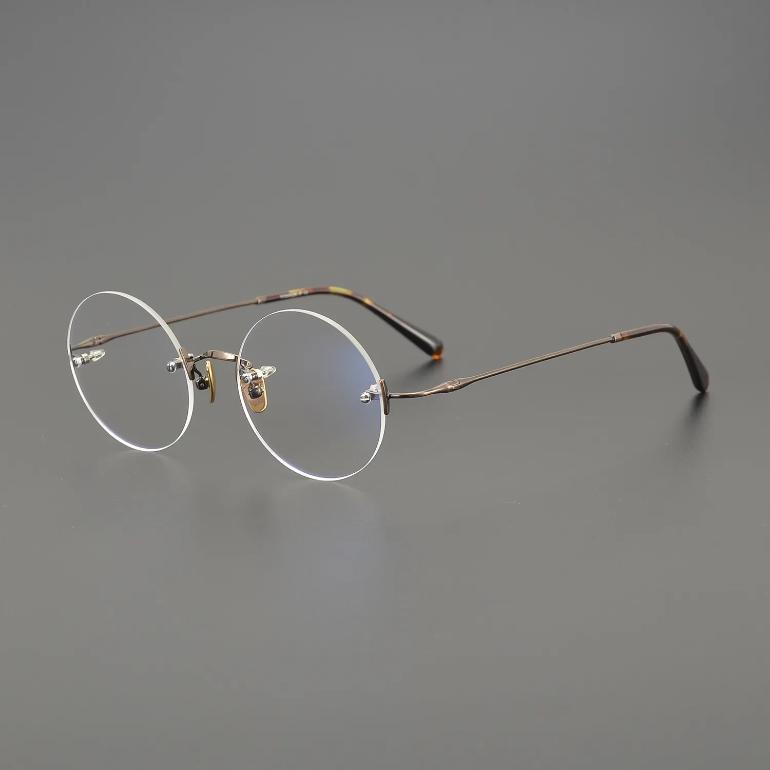 2024 Titanium Rimless Eyeglasses Steve Jobs Men's Oval Round Eyewear RX Prescription Optical Lightweight Glasses Frame