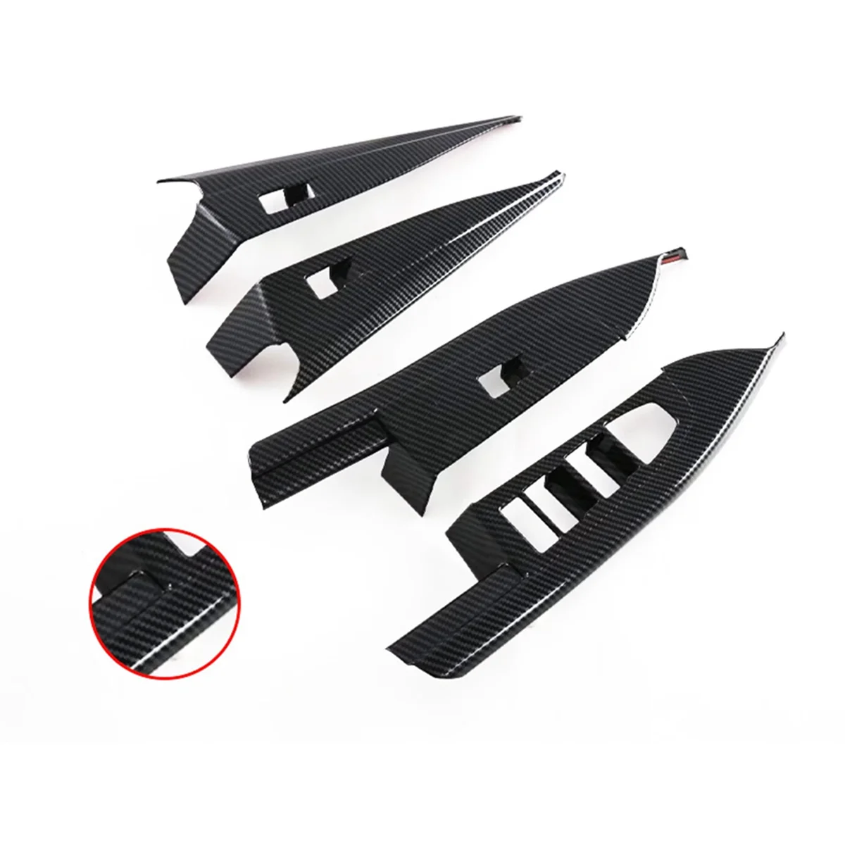 ที่ครอบสวิตช์ยก2024หน้าต่าง G60สำหรับ BMW 5 Series อุปกรณ์ตกแต่งภายใน ABS คาร์บอนไฟเบอร์