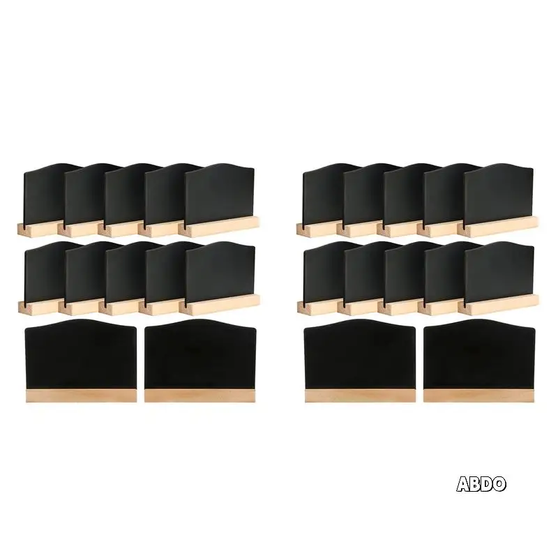 

24 Mini Chalkboard With Stand, Small Blackboard Wooden Signs For Labelling, Mini Board Set, Place Cards, Price Tags