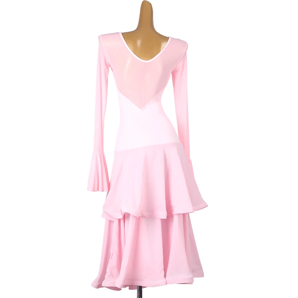 Valzer Sala da ballo Abito da competizione viola chiaro Abito da ballo Lago Blu Nuovo abito da ballo per pratica Abito da flamenco Rosa