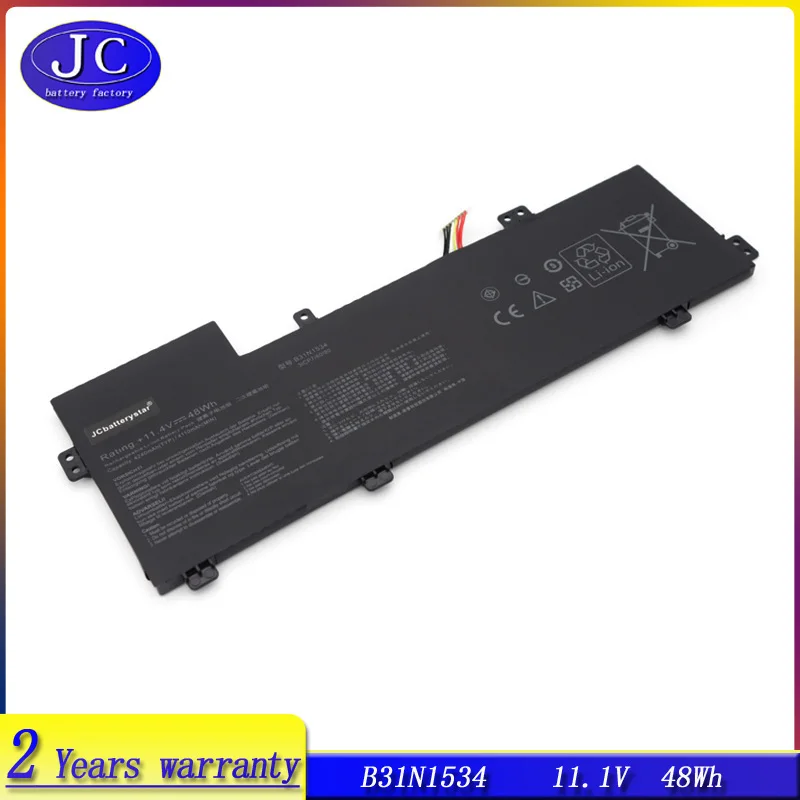 

JCLJF high quality B31N1534 Laptop Battery For ASUS Zenbook UX510 UX510UW UX510UX Series 3ICP7/60/80 0B200-02030000 11.4V 48WH