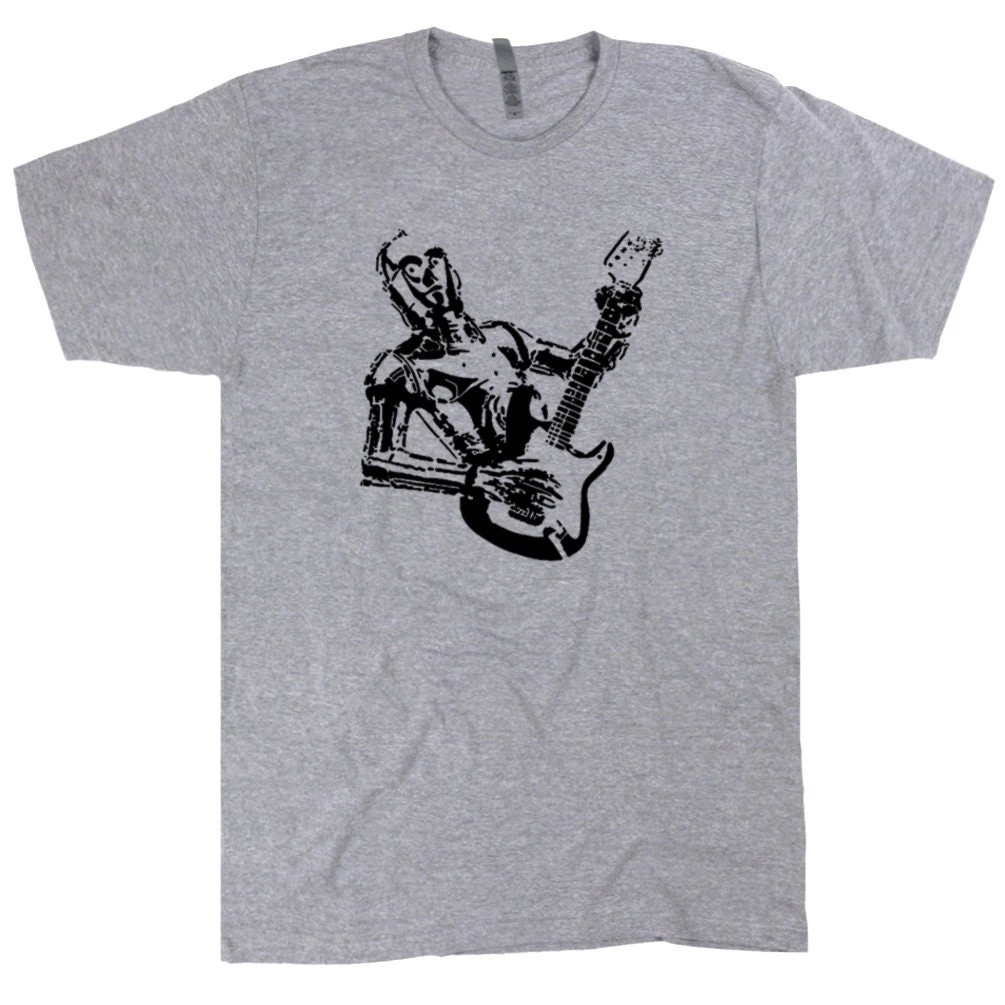 Guitar Shirt Robot Playing Electric Guitar T Shirt for Men Women Guys Funny Shirt Acoustic Vintage Guitar Tee