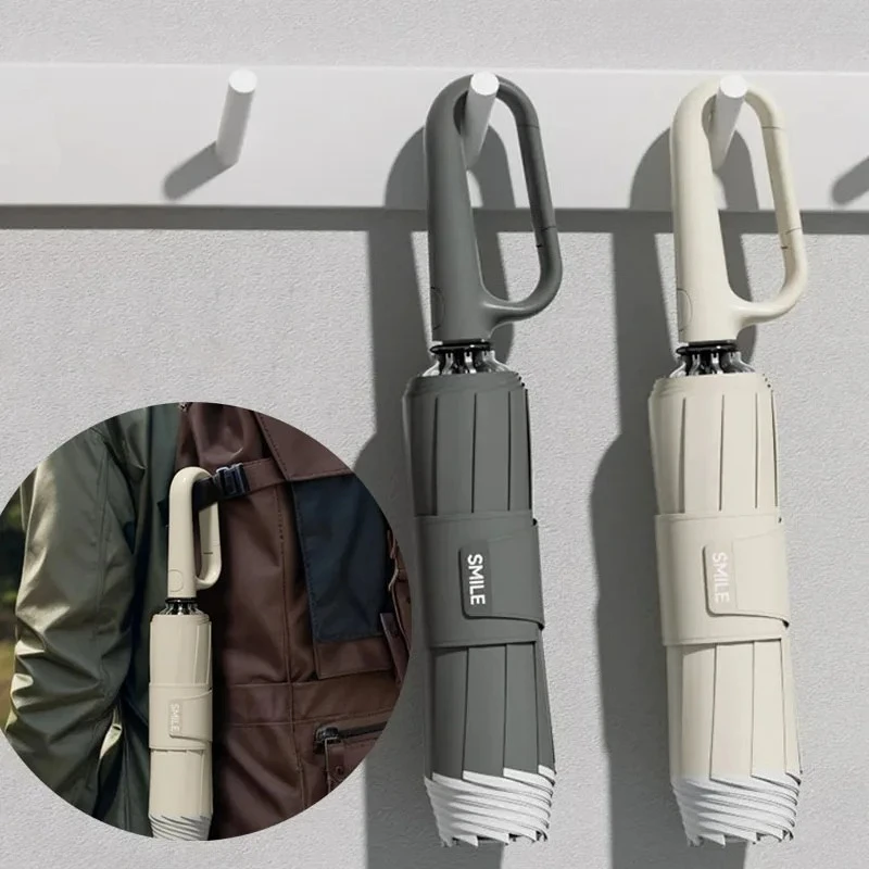 ZUODU Fully Automatic Umbrellas Dual Use of Rain Sunny Wind Resistance Reinforced Foldable Ring Buckle Umbrellas Portable