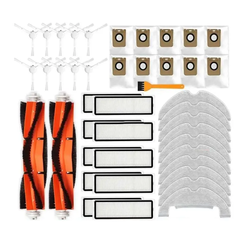

A55X-For Dreame L10 Plus/ Z10 Pro/ D10 Plus RLS3D Robot Vacuum Cleaner Parts Main Side Brush,Filter, Mop Cloth,Dust Bag