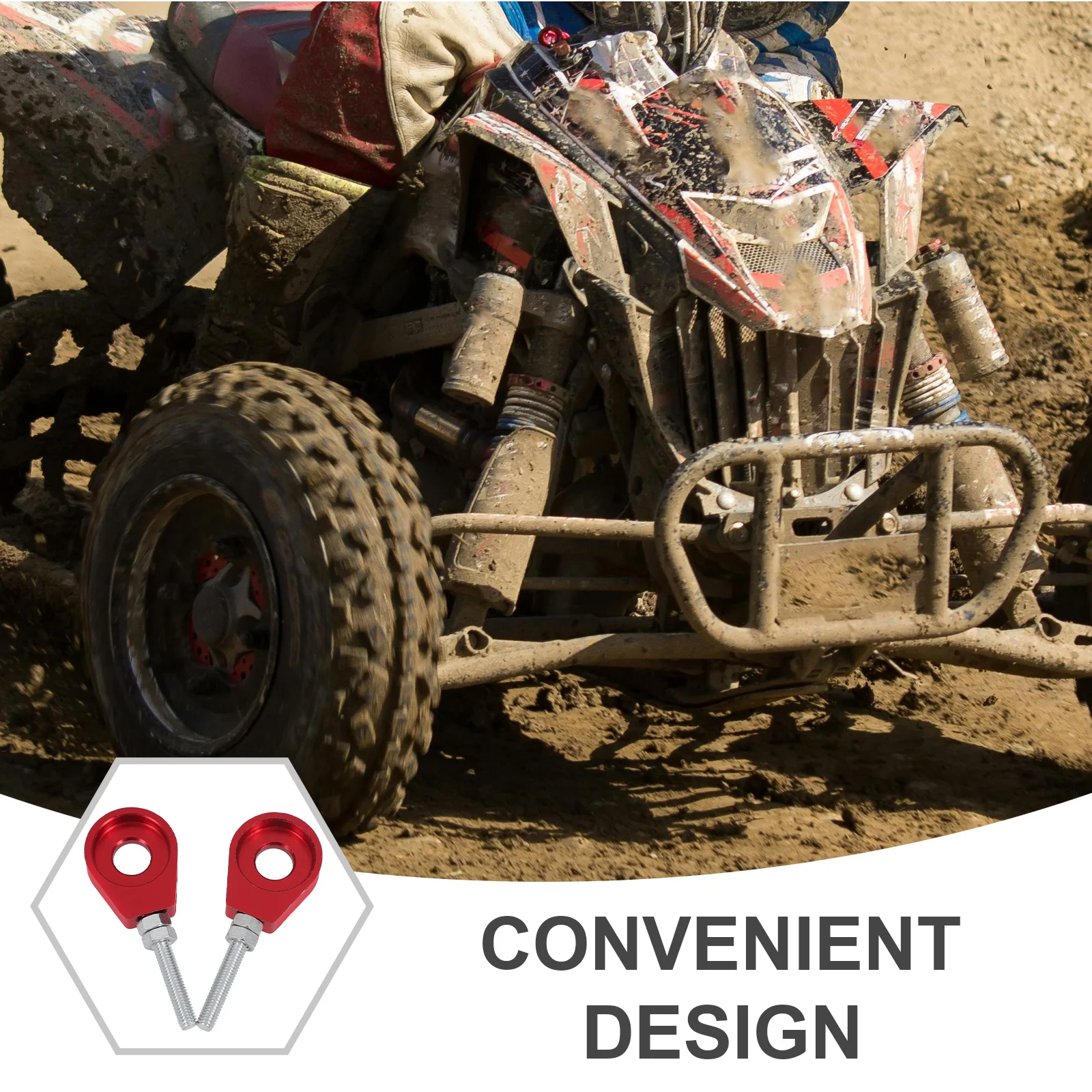 

12Mm Motorcycle Chain Adjuster Chain Tensioner Aluminum Alloy Off-Road Atv Dirt Bike Accessories Tightener Bolt Metal Tool For