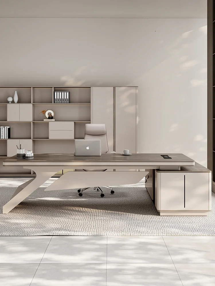 

Advanced Simple, Modern Presidential Desk, Light Luxury, High end Office, Large Class Chairman's Desk
