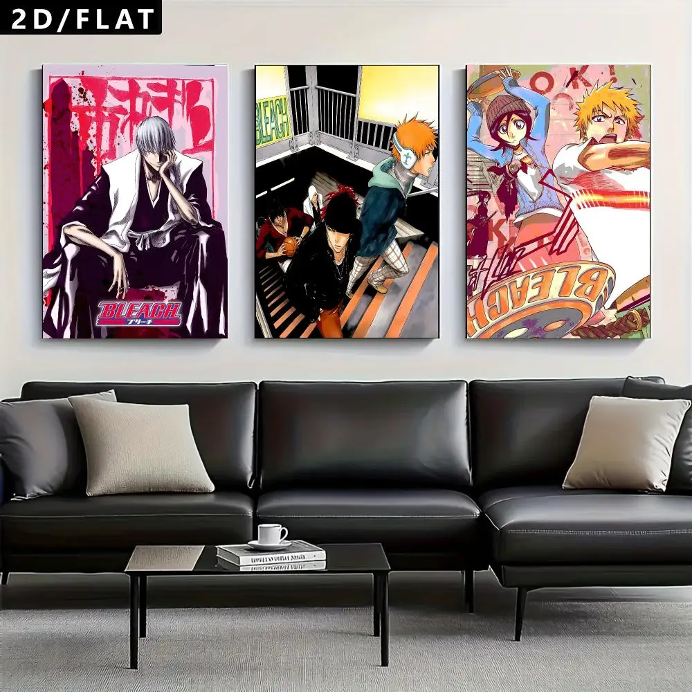 anime Bleach Trendy Classic hot HD Self-Adhesive Waterproof Art Poster Room Decor, New Arrival On Sale