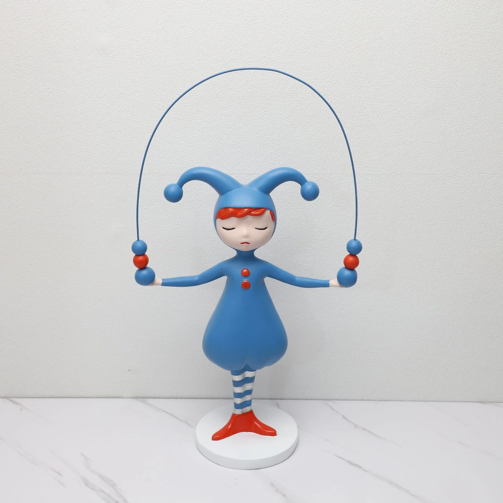 Nordic simple children's fun skipping girl character decoration living room dining room study home soft decoration