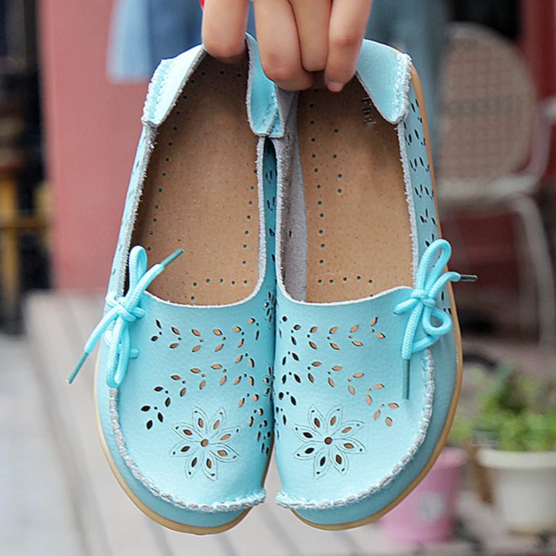 2025 Women Flat Shoes Fashion Women Casual Shoes Breathable Women\'s Loafers Shallow Comfort Mom Shoes Ladies Zapatillas Mujer