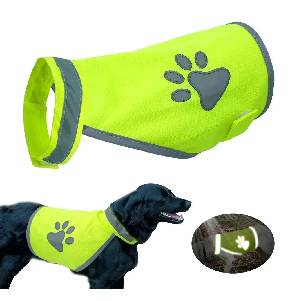 

Reflective Dog Safety Vest High Visibility Fluorescent Pet Hi Vis Jacket Coat Dog Jacket Outdoor Pet Supplies