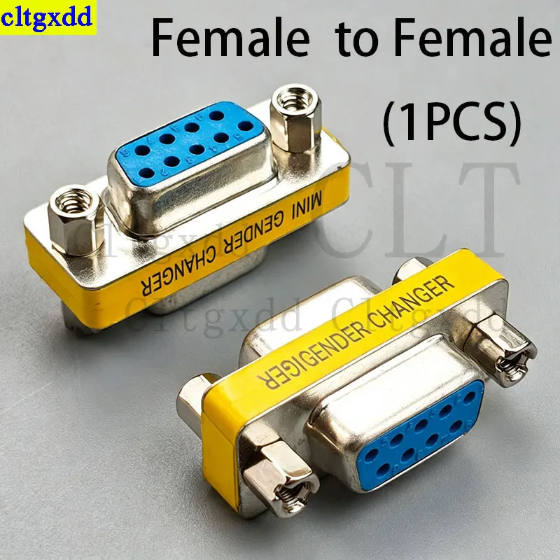 Cltgxdd 2piece DB9 9-pin Male to Female/Male to Male/Female to Female Conversion Adapter RS232 serial Port Plug connector DB9