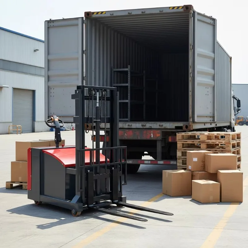 Customized Certified Walk Counterbalance Stacker 1.2T 1.5Ton 1.8t Compact Electric Forklift Truck Indoor Material Handling Woerk