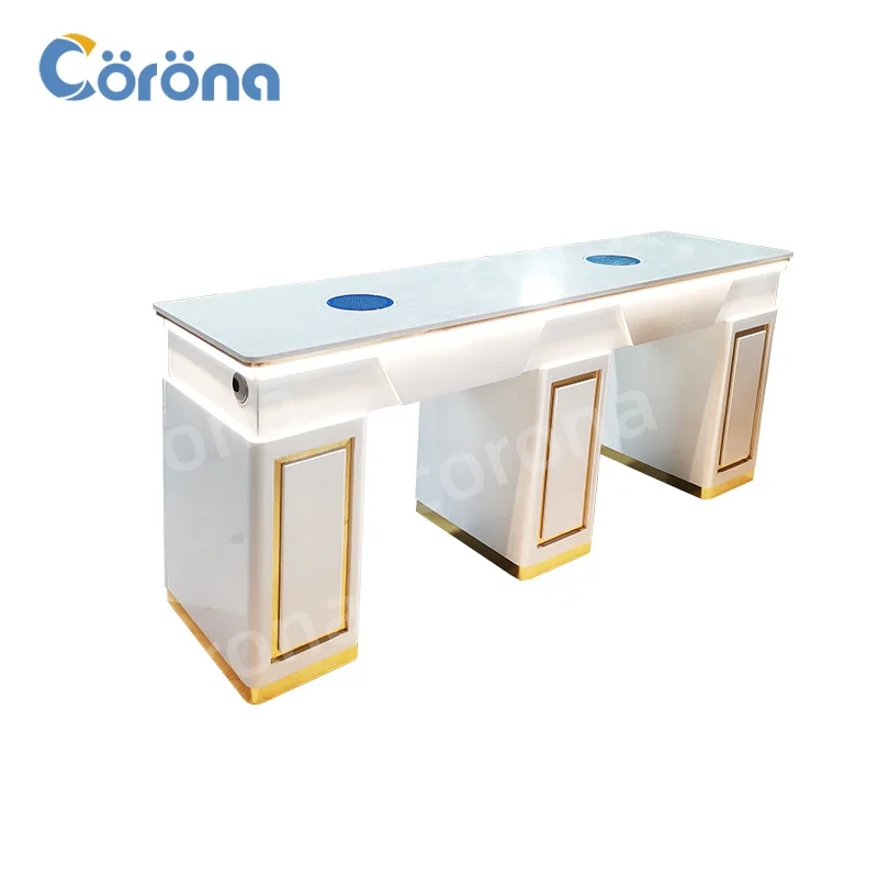 Nail Salon Manicure Table  Professional Salon Manicure Furniture Double Nails Desk Art Table for Gel Nail
