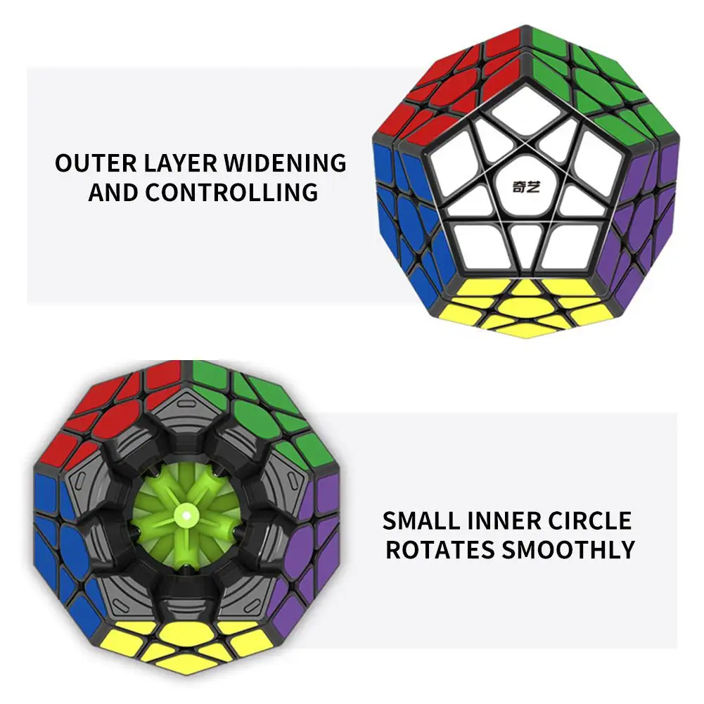 Cube de Vitesse Pentagonal de 3x3x3 Dodécaèdre, Puzzle Torsadé, Jouet de Développement Intellectuel pour Enfant